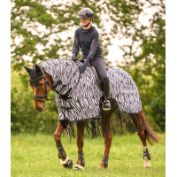 Chemise anti-mouches Waldhausen avec franges Zebra Noir / blanc