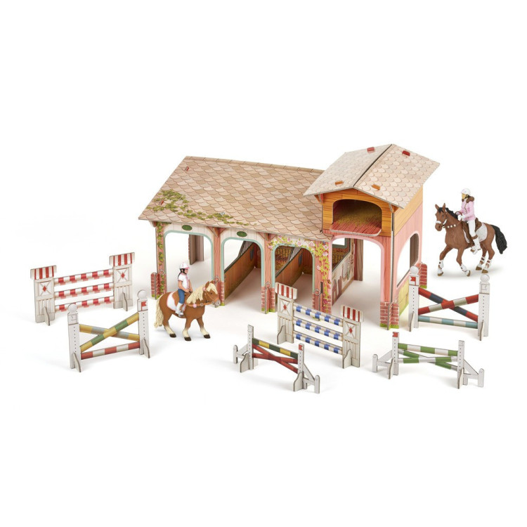 Le poney Club Papo avec 4 figurines