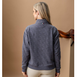 Sweat-shirt à demi-zip Horseware AA Gabriella femme Anthracite Gris