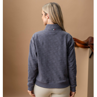 Sweat-shirt à demi-zip Horseware AA Gabriella femme Anthracite Gris