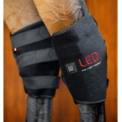 Protège-jarret de Thérapie Horseware par lumière rouge LED Noir / noir