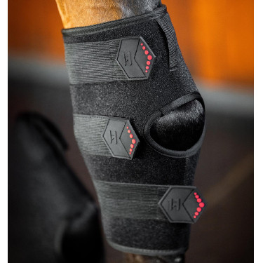 Protège-jarret de Thérapie Horseware par lumière rouge LED Noir / noir