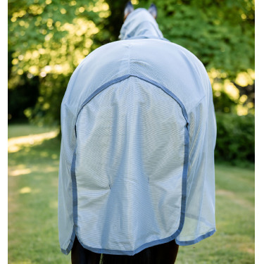 Couverture anti-mouches Horseware Amigo Integrated Bleu chiné / bleu / argent