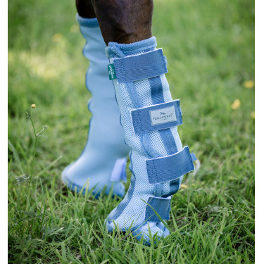Guêtres anti-mouches Horseware par 2 Bleu chiné / bleu / argent