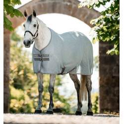 Chemise filet séchante AirNet Amigo Bleu chiné / gris titanium / argent