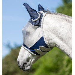 Masque anti-mouches Horseware Shield Marine / argent Bleu