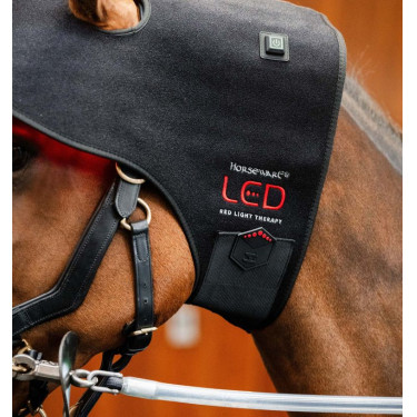 Bonnet de Thérapie par Lumière Rouge LED Horseware Noir / noir