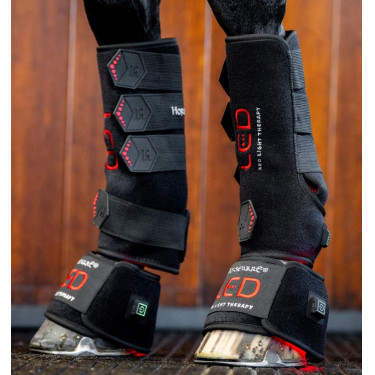 Mini Guêtre de Thérapie Horseware par Lumière Rouge LED Noir / noir