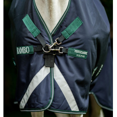 Couverture d'extérieur Rambo 1680D Wug 50g high neck Marine / vert chasseur / argent Bleu marine