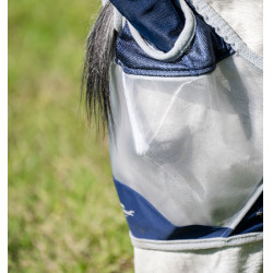 Masque anti-mouches Horseware Shield Marine / argent Bleu