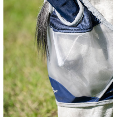Masque anti-mouches Horseware Shield Marine / argent Bleu