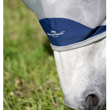 Masque anti-mouches Horseware Shield Marine / argent Bleu