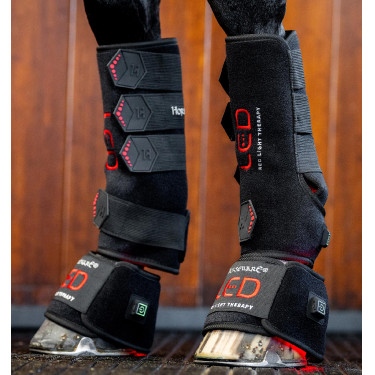 Mini Guêtre de Thérapie Horseware par Lumière Rouge LED Noir / noir