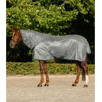 Couverture anti-mouches Waldhausen FlyControl avec couvre-cou Gris argent