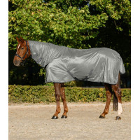 Couverture anti-mouches Waldhausen FlyControl avec couvre-cou Gris argent