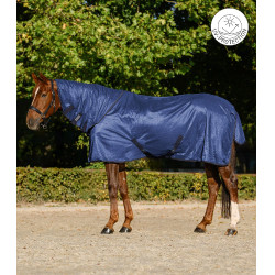 Couverture anti-mouches Waldhausen FlyControl avec couvre-cou Bleu Couverture anti-mouches Waldhausen FlyControl avec couvre-cou Bleu