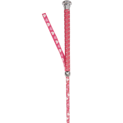 Cravache de dressage Waldhausen pour enfant avec de petits cœurs Rose