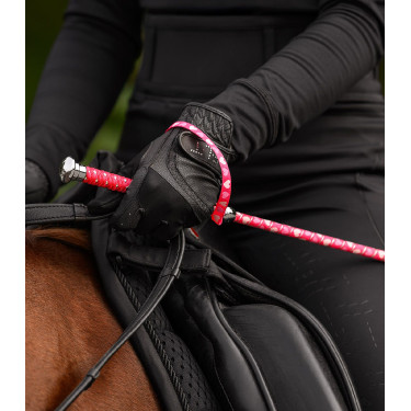 Cravache de dressage Waldhausen pour enfant avec de petits cœurs Rose