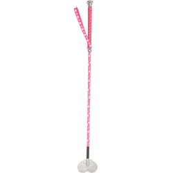 Cravache Waldhausen pour enfant petits cœurs et claquette en forme de cœur Rose