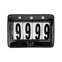 Numéros en cuir verni Waldhausen rectangulaires Noir