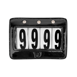 Numéros en cuir verni Waldhausen rectangulaires Noir