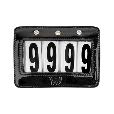 Numéros en cuir verni Waldhausen rectangulaires Noir