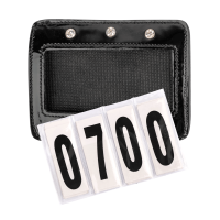 Numéros en cuir verni Waldhausen rectangulaires Noir