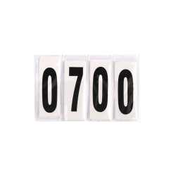 Numéros en cuir verni Waldhausen rectangulaires Noir