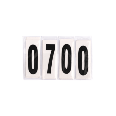 Numéros en cuir verni Waldhausen rectangulaires Noir