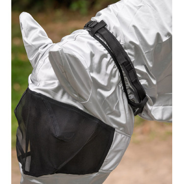 Masque anti-mouches Waldhausen anti-eczéma Gris argent