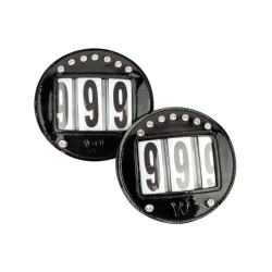 Numéros de tête Waldhausen en cuir verni Noir