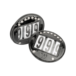 Numéros de tête Waldhausen en cuir verni Noir