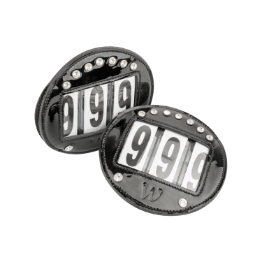 Numéros de tête Waldhausen en cuir verni Noir