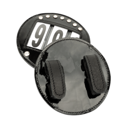 Numéros de tête Waldhausen en cuir verni Noir