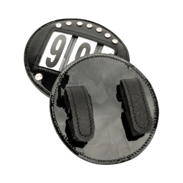 Numéros de tête Waldhausen en cuir verni Noir