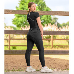 Pantalon d'équitation ELT Comfort Ride en silicone Noir