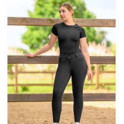 Pantalon d'équitation ELT Comfort Ride en silicone Noir