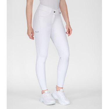 Pantalon d'équitation ELT Comfort Ride en silicone Blanc