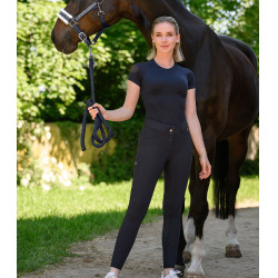 Pantalon d'équitation ELT Comfort Ride en silicone Bleu profond