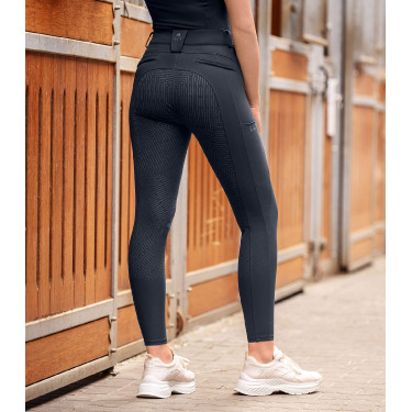 Pantalon d'équitation ELT Comfort Ride en silicone Bleu profond