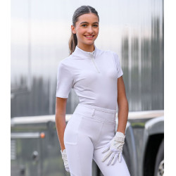 Polo de concours ELT manches courtes Basic Blanc