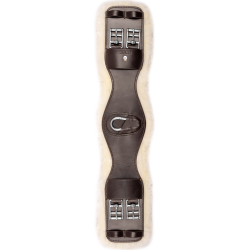 Sangle courte en cuir Waldhausen avec ECO Wool Marron