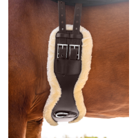 Sangle courte en cuir Waldhausen avec ECO Wool Marron