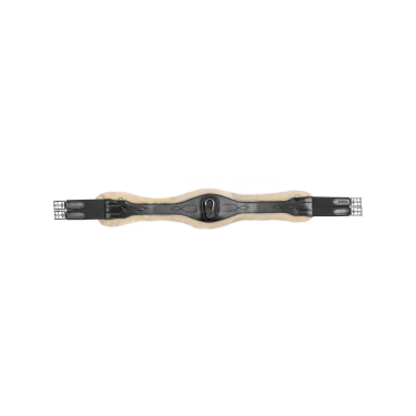 Sangle de selle en cuir Waldhausen avec ECO Wool Noir