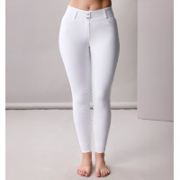 Pantalon Horseware taille haute femme Allora Alessandro Albanese grip genoux Blanc