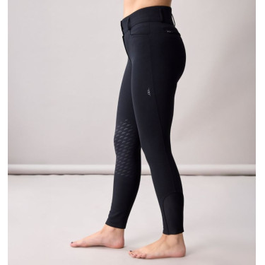 Pantalon Horseware taille haute femme Allora Alessandro Albanese grip genoux Noir