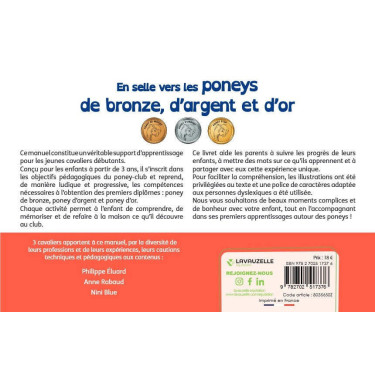 Livre En selle vers les poneys de bronze d'argent et d'or Lavauzelle