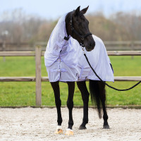 Couverture anti-mouches couvre-cou amovible Imperial Riding Reese Gris Argenté