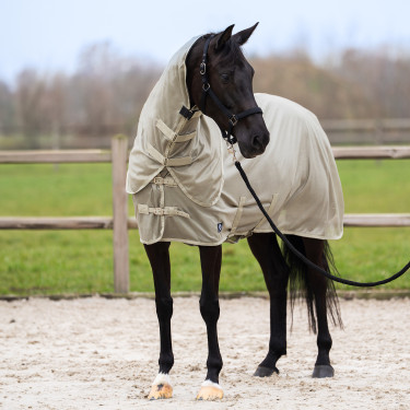 Couverture anti-mouches couvre-cou amovible Imperial Riding Reese Olive clair
