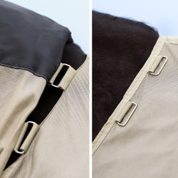 Couverture anti-mouches couvre-cou amovible Imperial Riding Reese Olive clair